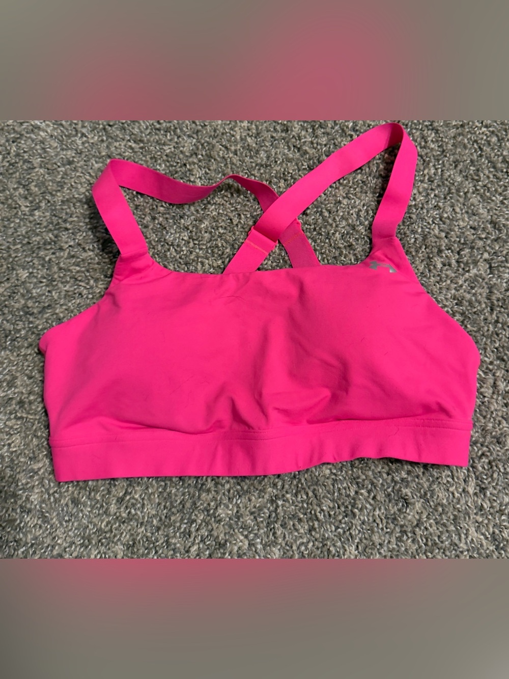 Under Armour Neon Pink Crossback Sports Bra
